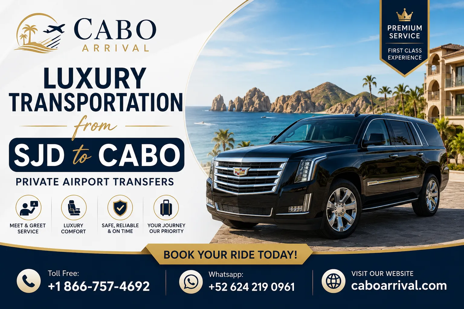 Luxury Transportation from SJD to Cabo Private Airport Transfers