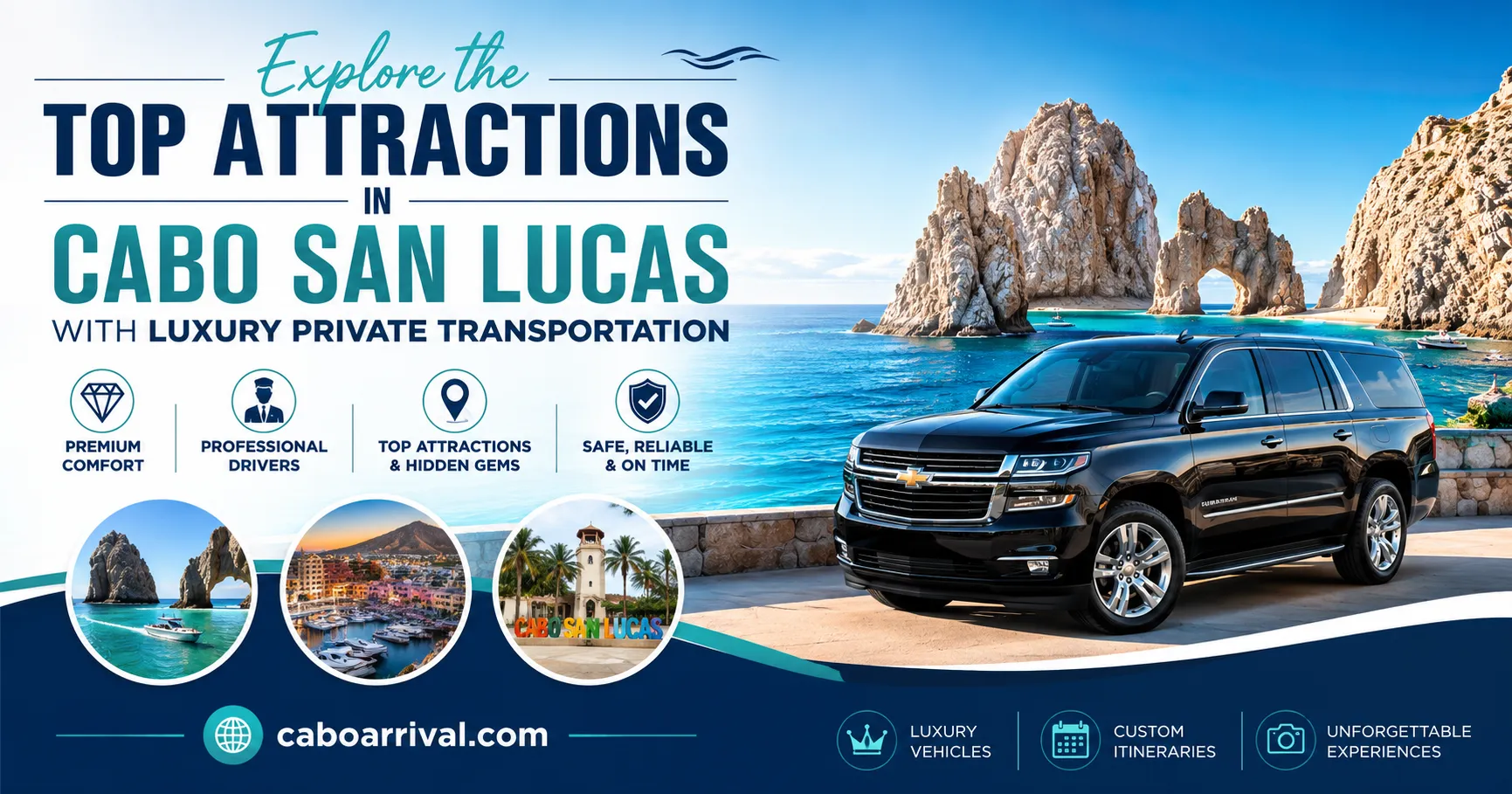 Explore the Top Attractions in Cabo San Lucas with Luxury Private Transportation_resultado